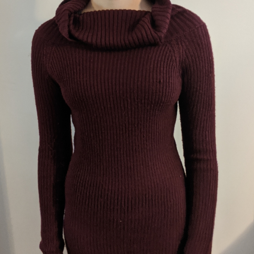maroon casual dress
